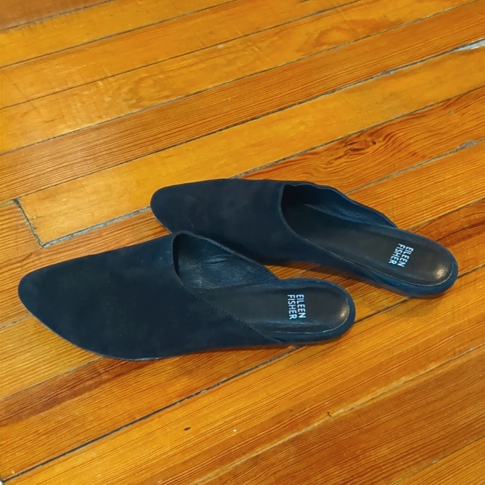 Eileen Fisher Black mules